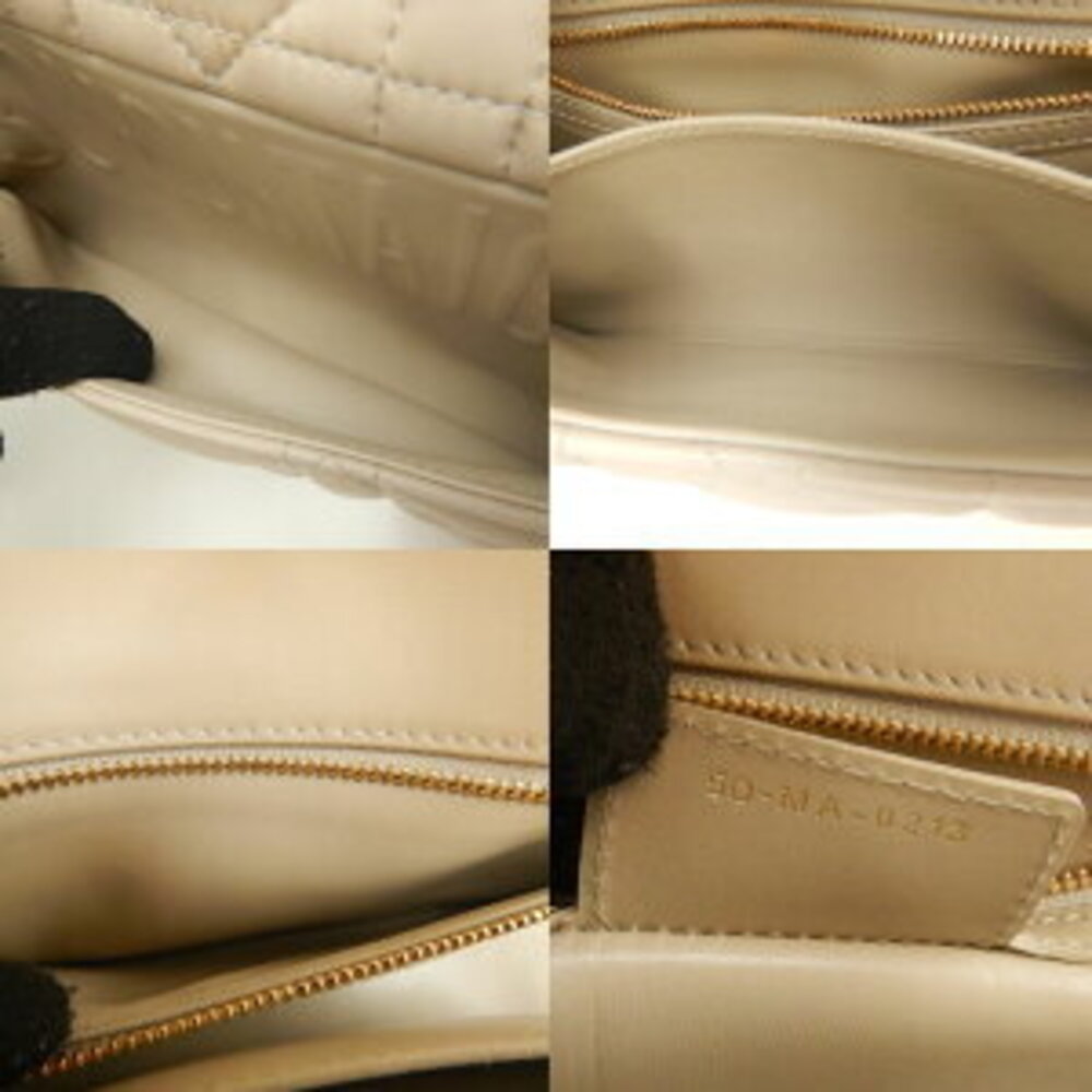 Dior Caro Cannage Shoulder Bag Beige Tan Calfskin - Picture 9 of 9